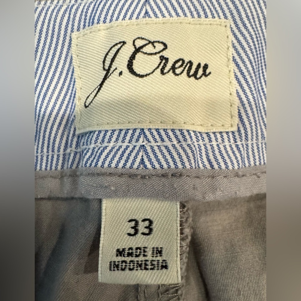 J Crew Womens Slim Boyfriend Chino Pants Khaki Casual Gray Size 33 - Picture 4 of 8